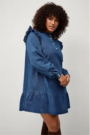 Zizzi Mekko eLova L/S Denim Abk Dress