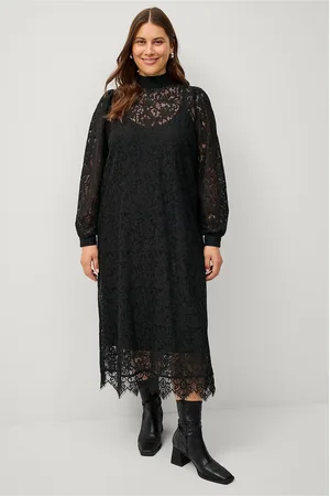 Zizzi Pitsimekko caGinsita L/S Midi Dress