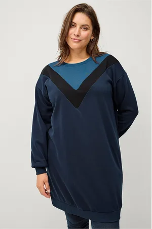Zizzi Tunika vKathleen L/S Long Sweat