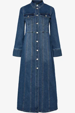 Pieces® Farkkumekko pcFemma LS Long Denim Dress D2D
