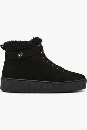 Tommy Hilfiger Varsikengät Faux Fur Nubuck Low Lace-up