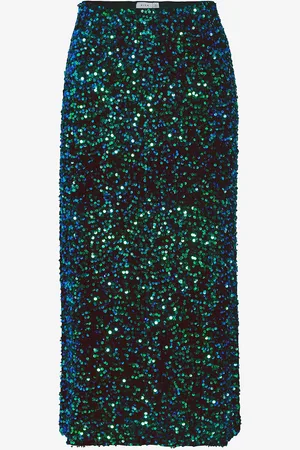 VILA Paljettihame viFaith HW Midi Sequin Skirt