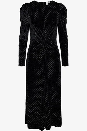Y.A.S Maximekko yasHella LS Velour Midi Dress