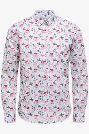 Only & Sons Joulupaita onsAlf Xmas Aop Slim Poplin LS Shirt