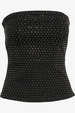 My Essential Wardrobe Farkkupusero AyoMW 170 Rhinestone Denim Top