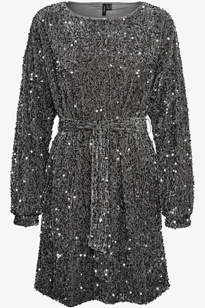 VERO MODA Paljettimekko vmBella LS Boatneck Short Dress Jrs