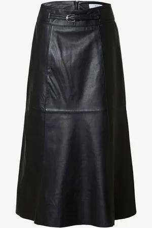 SELECTED Nahkahame slfElla HW Leather Skirt