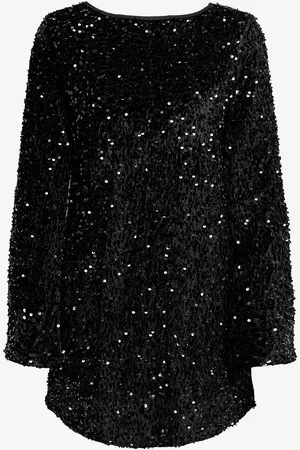 ONLY Paljettimekko onlAnika Sequins LS Bow Dress Wvn