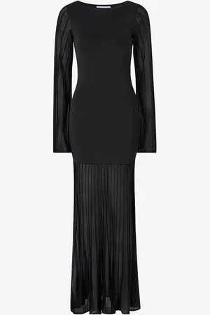 By Malina Maximekko Haisley Sheer Knitted Maxi Dress