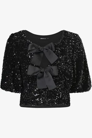 Gina Tricot Paljettitoppi Bow Top