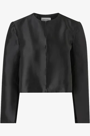By Malina Pusero Ruthie Cropped Long Sleeve Blouse
