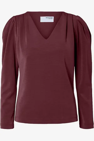 SELECTED Huippu slfFenja LS V-neck Top