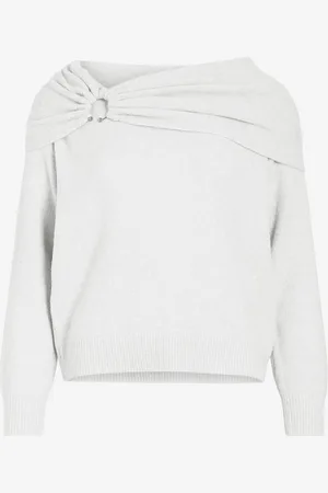 VILA Toppi viKenya L/s Off Shoulder Knit Top/k