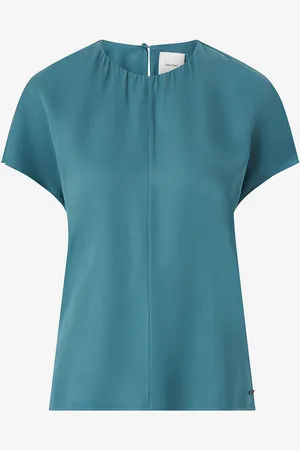 Calvin Klein Toppi Natural Sheen SS Gathered Blouse