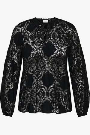 ONLY Pusero carCabanna L/s String Lace Top Wvn