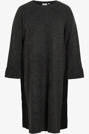 VILA Mekko viCilia O-neck L/S High Slit Dress/