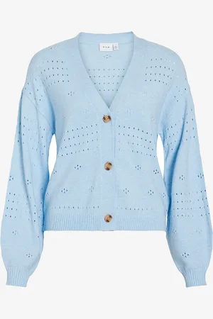 VILA Neuletakki Viril V-neck L/s Knit Cardigan - NO