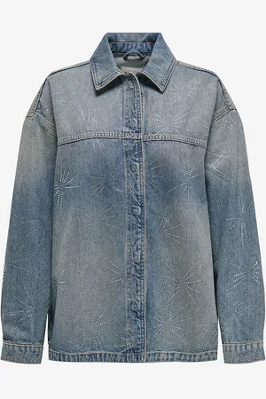 ONLY Päällyspaita onlEmmie LS Ovs Rhinst Shirt Dnm TA