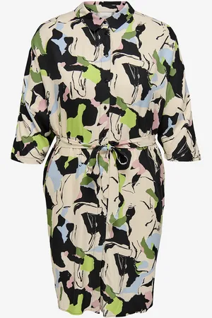 ONLY Paitamekko carIsidora Life 3/4 Knee Shirt Dress