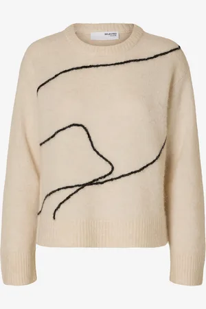 SELECTED Paita slfSia Ras LS Knit Artwork O-neck