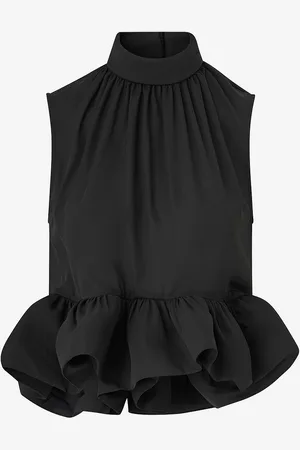 By Malina Pusero Lune Halterneck Frilled Hem