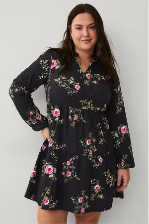 Zizzi Mekko mWes L/S Abk Dress
