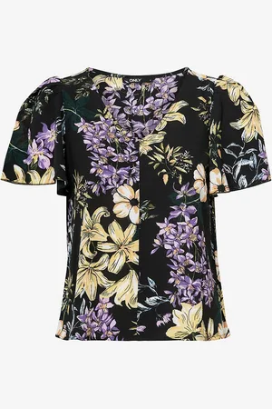 ONLY Pusero onlNova Lux S/S Frida Top Aop Wvn