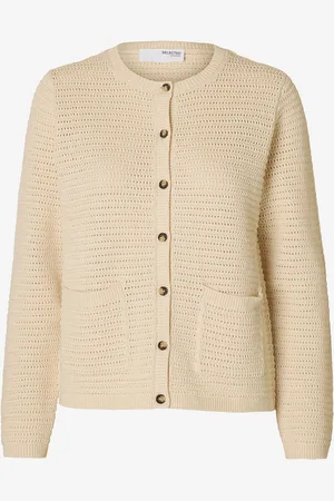 SELECTED Neuletakki slfVinna LS Structure Knit