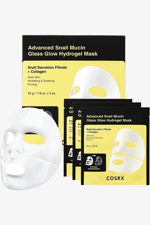 COSRX Advanced Snail Mucin Glass Glow Hydrogel Mask 34 G X 3Pcs