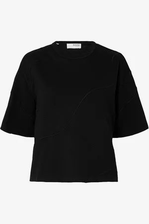 SELECTED T-paita slfPenny SS Embroidered Tee