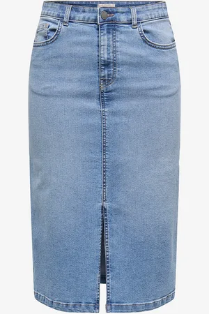JDY Farkkuhame Moon HW Midi Slit Skirt Mix Dnm