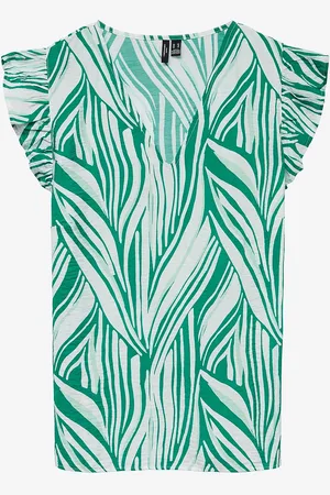 VERO MODA Toppi vmcJosie SL V-neck Wvn GA Cur