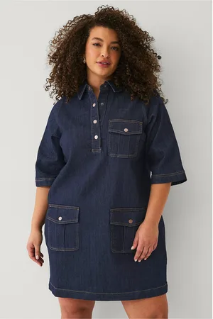 Zizzi Farkkumekko jElivia 3/4 Abk Dress