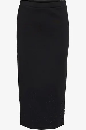 VILA Hame viSiffen Emb HW Midi Skirt