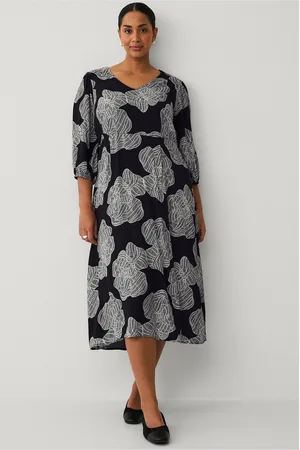 Zizzi Mekko vBella 3/4 Midi Dress