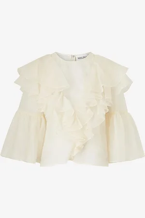 By Malina Pusero Alexia Organza Frill Blouse