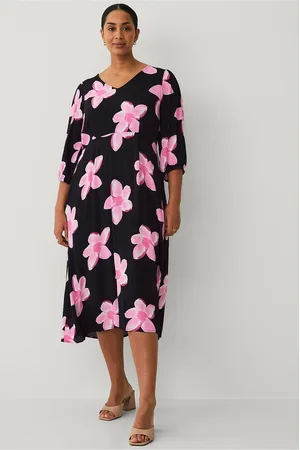 Zizzi Mekko vBella 3/4 Midi Dress