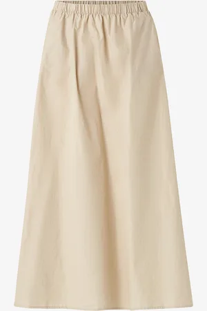 Calvin Klein Hame Poplin Pull On Midi Skirt