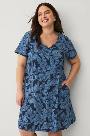 Zizzi Mekko jEasy S/S Aop Abk A-shape