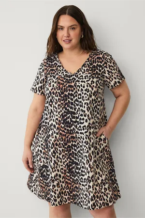 Zizzi Mekko jEasy S/S Aop Abk A-shape