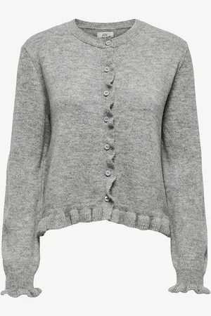 JDY Neuletakki Letty L/S O-neck Frill