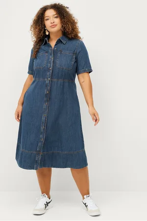 Zizzi Farkkumekko jKianta S/S Midi Dress