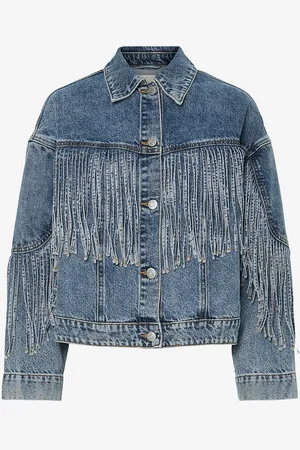 Y.A.S Farkkutakki yasAiko LS Denim Fringe Jacket - D2