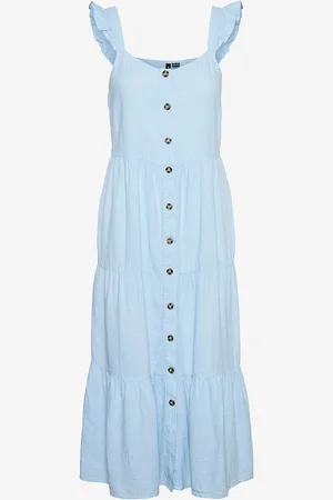 VERO MODA Pellavamekko vmLinn SL Calf Button Dress