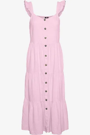 VERO MODA Pellavamekko vmLinn SL Calf Button Dress