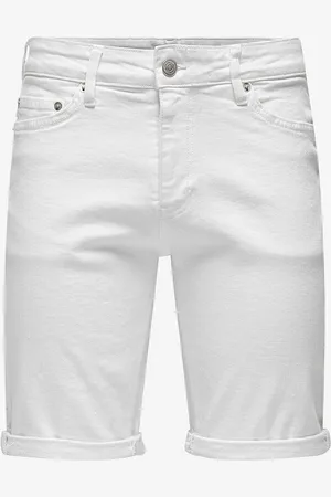 Only & Sons Farkkushortsit onsPly White 9297 Azg Dnm Shorts