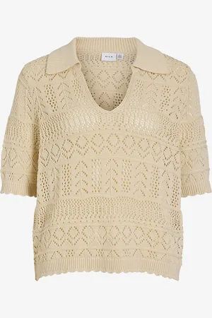 VILA Toppi viSeldine Polo 2/4 Knit Top