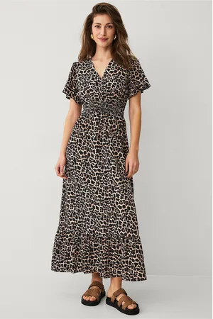 VILA Maximekko Vimathilde S/s Smock Ankle Dress/ka