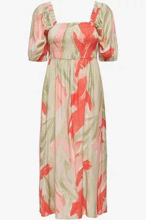 JDY Mekko Camille 2/4 Smock Midi Dress Wvn
