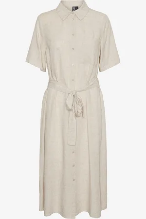 Pieces® Paitamekko pcPia 2/4 Midi Shirt Dress